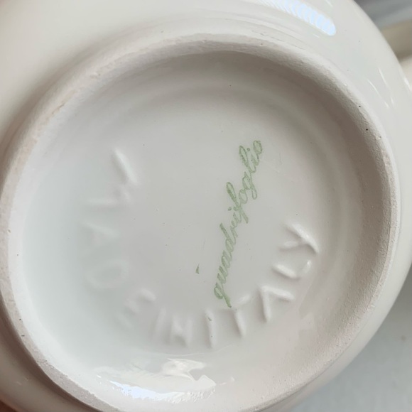 Quadrifoglio Italy 12 Oz Set of 2 Blue Fruit on White Mugs - Picture 8 of 9